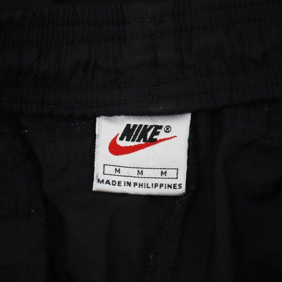 VTG Nike Pants Mens Medium Nylon Athletic Elastic Waist Jogger windbreaker Black - Picture 6 of 13